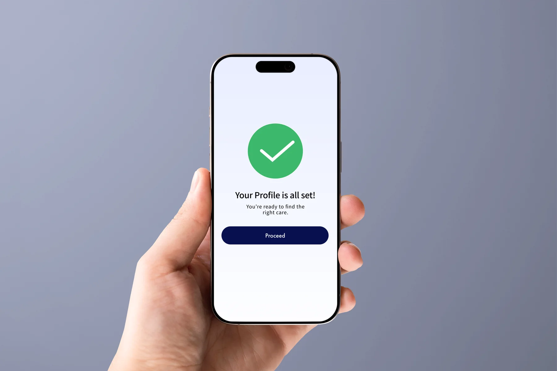 CareRoute account created screen