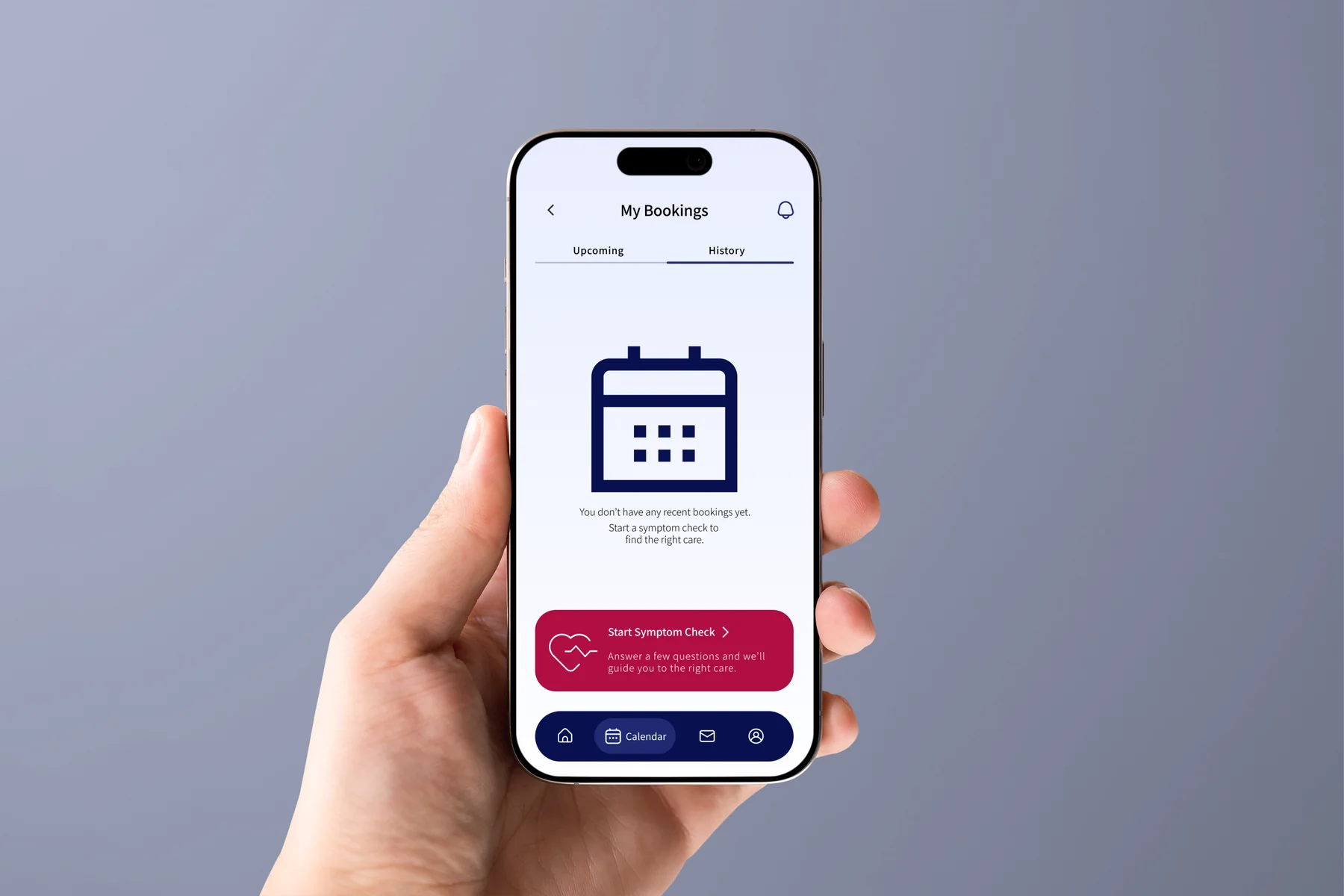 CareRoute booking history screen
