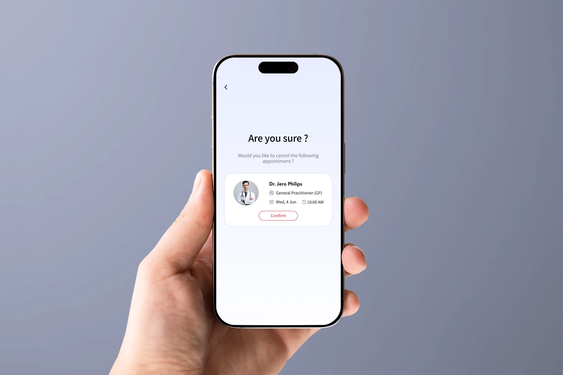 CareRoute cancellation confirmation screen