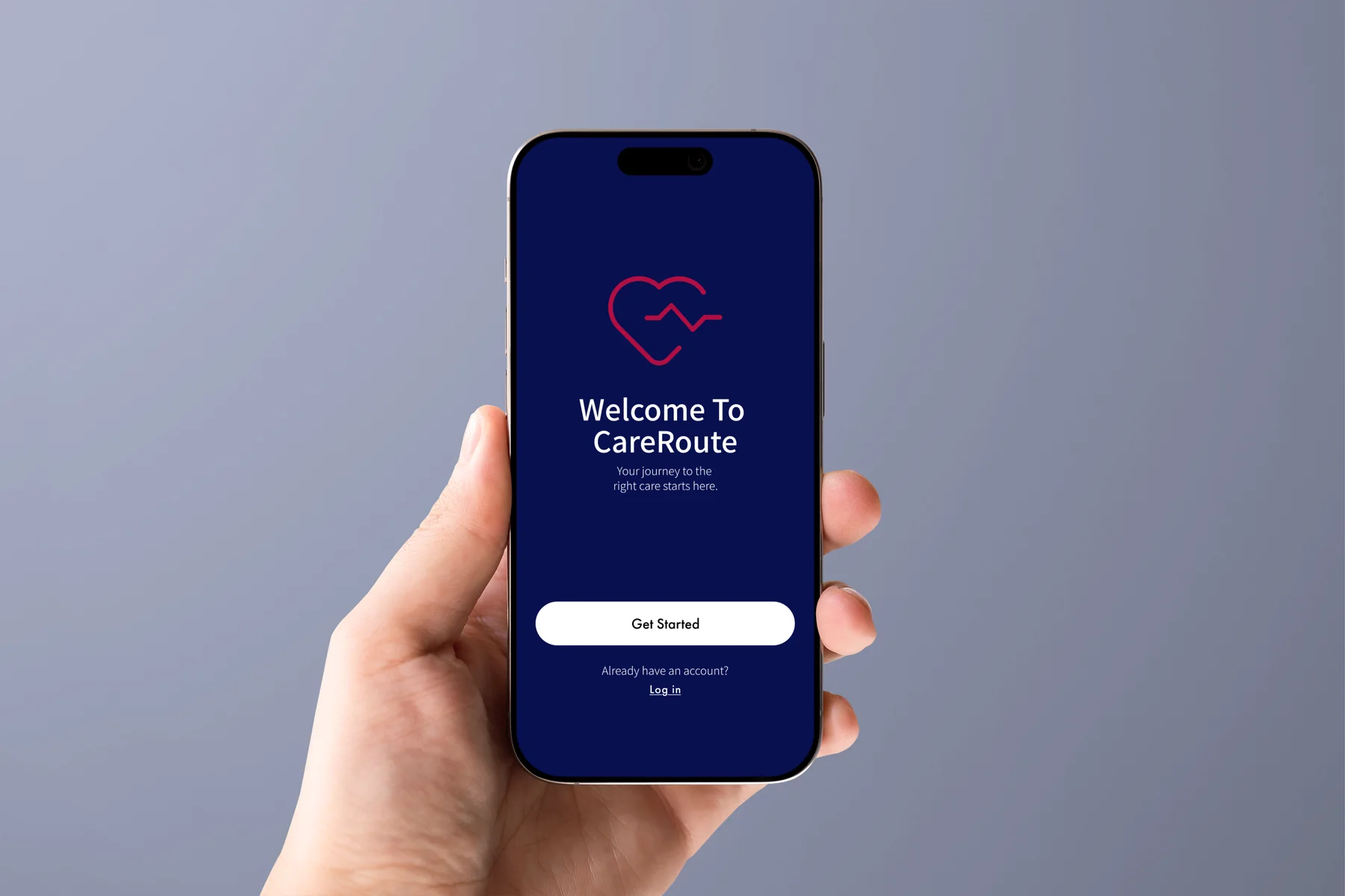 CareRoute welcome screen