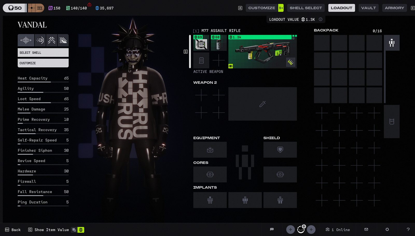 Original Marathon inventory before redesign