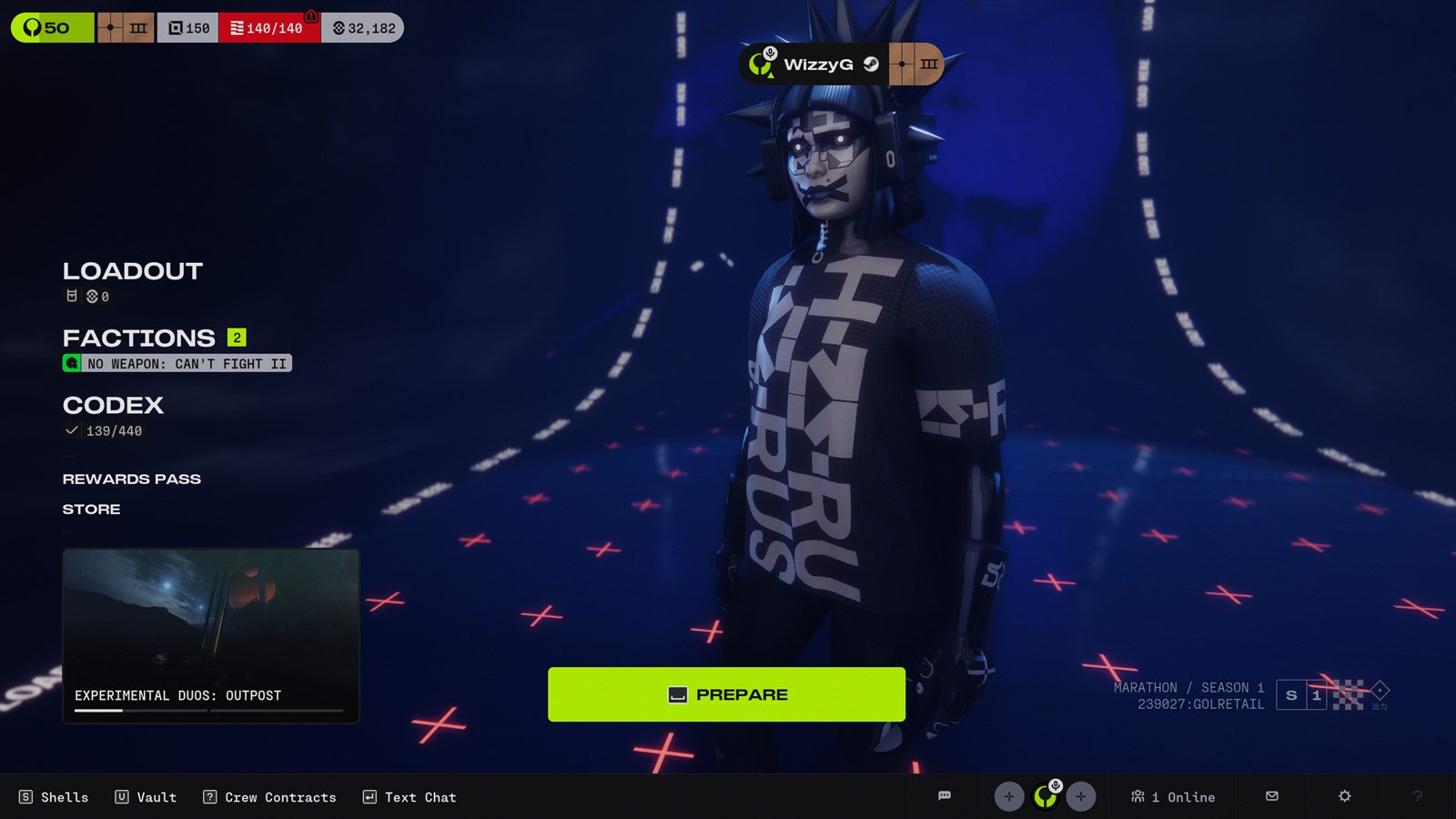 Original Marathon main menu before redesign